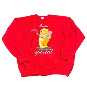 Vintage 90s Disney Womens Large Winnie the Pooh Spell Out Grandma Sweatshirt